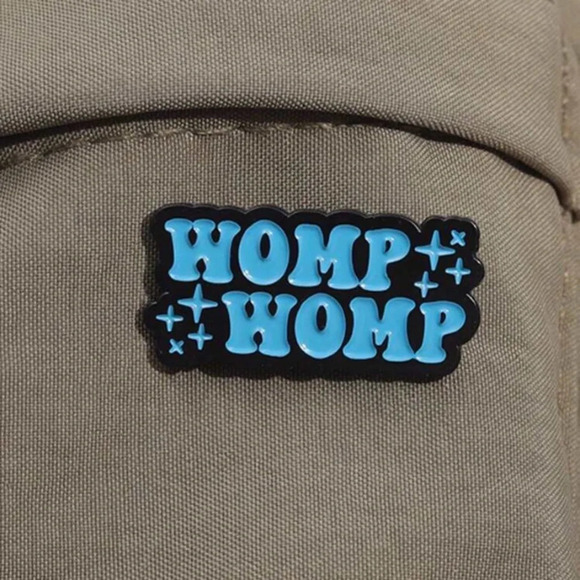 Otaku Ramen Jewelry - Fun blue black womp womp with stars enamel pin backpack denim bag clothing hat